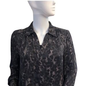 Ann Taylor Loft Animal Print Blouse Small